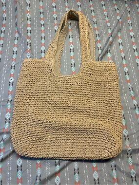 🌀 Viscose Raffia Woven Beach Tote
